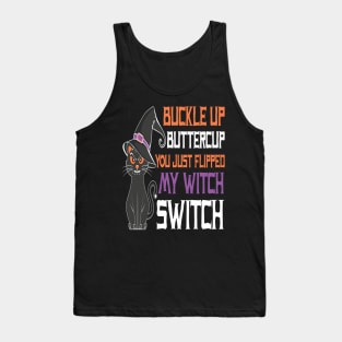 Buckle Up Buttercup Funny Halloween Tank Top